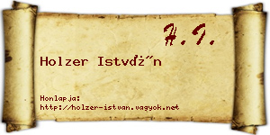 Holzer István névjegykártya